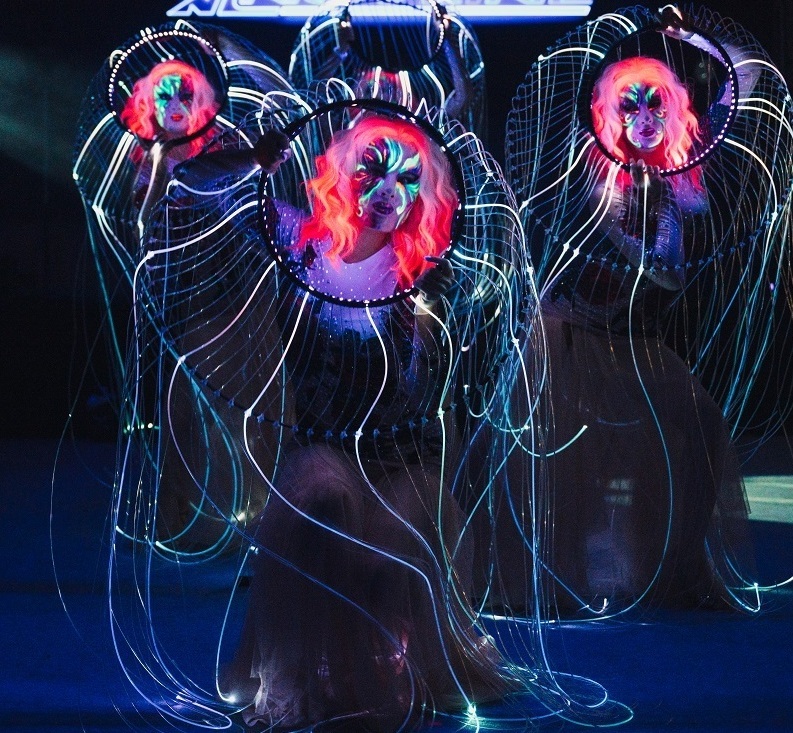 Световое, танцевальное, вокальное шоу на праздник. Номер НОЧНЫЕ ЦВЕТЫ от шоу QUINTESSENCE