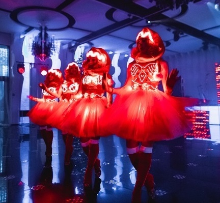 Светодиодное новогоднее шоу на праздник. Номер JINGLE BELLS от шоу QUINTESSENCE